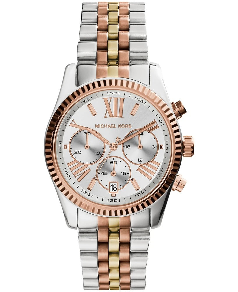 Michael Kors MK5735 Damenuhr Lexington Tri-Tone Edelstahl