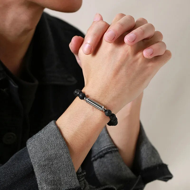 Perlen-Urnenarmband mit Hohlrohr