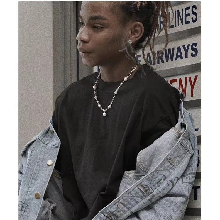 Asap Rocky Pearl Cuban Link Halskette Rapper Kette