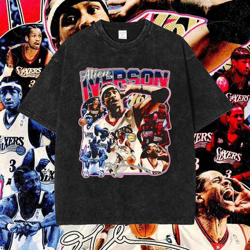 Allen Iverson – T-Shirt mit Grafik für Basketballspieler