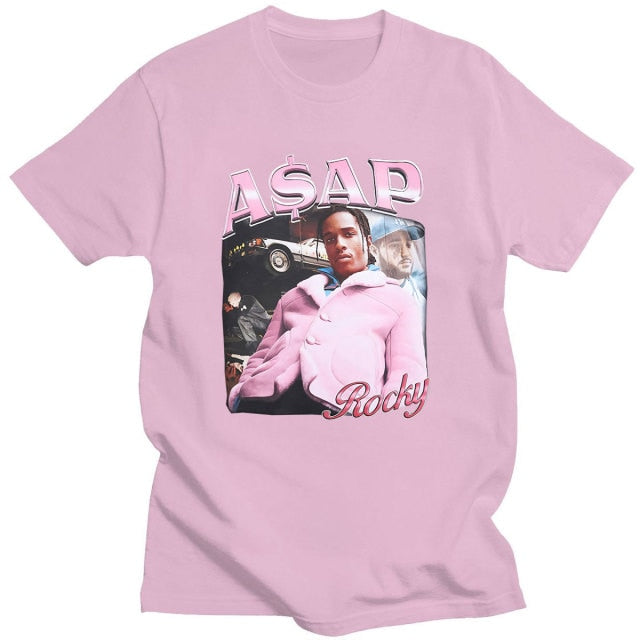 ASAP Rocky Vintage Rap Grafik T-shirt