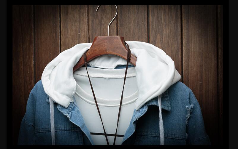 Blouson-Jeansjacke mit Kapuze