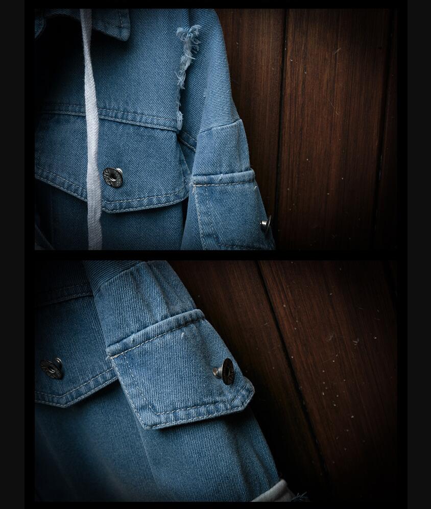 Blouson-Jeansjacke mit Kapuze