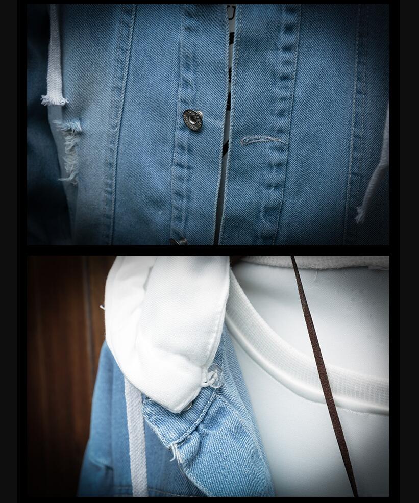 Blouson-Jeansjacke mit Kapuze