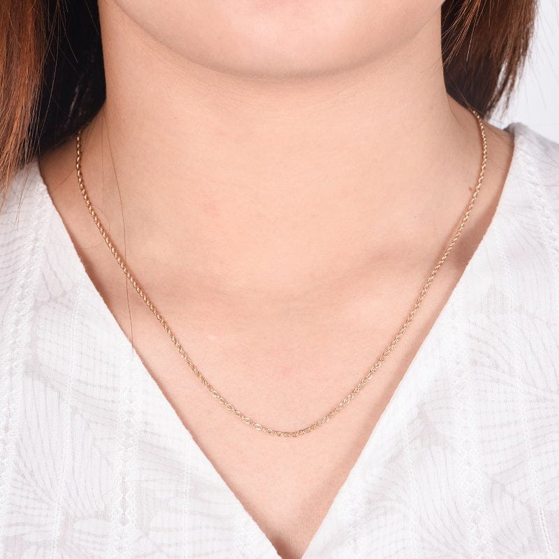 VVS Jewelry hip hop jewelry 14k Solid Gold Rope Chain