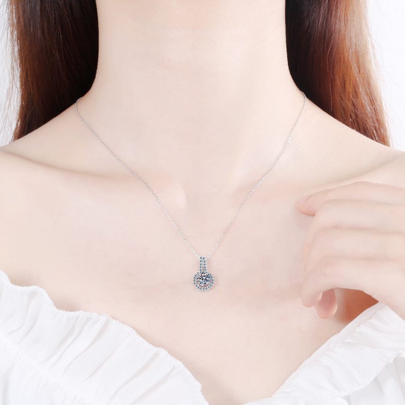 VVS Jewelry hip hop jewelry 5CT Brilliant Moissanite Sterling Silver Necklace