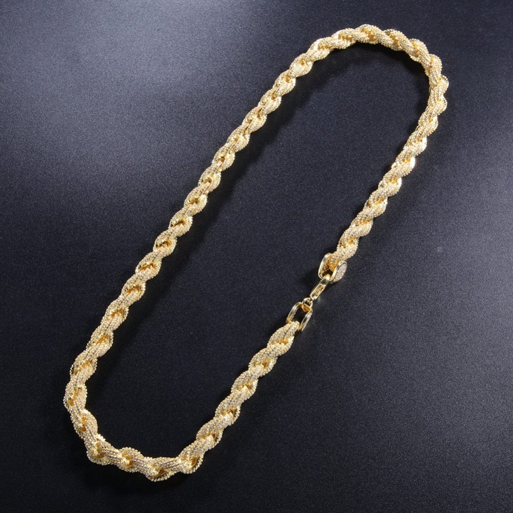 VVS Jewelry hip hop jewelry 8mm Fully Iced Premium Thick Rope Chain