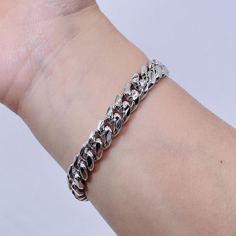 VVS Jewelry hip hop jewelry 925 Sterling Silver 8MM VVS Moissanite Miami Cuban Bracelet