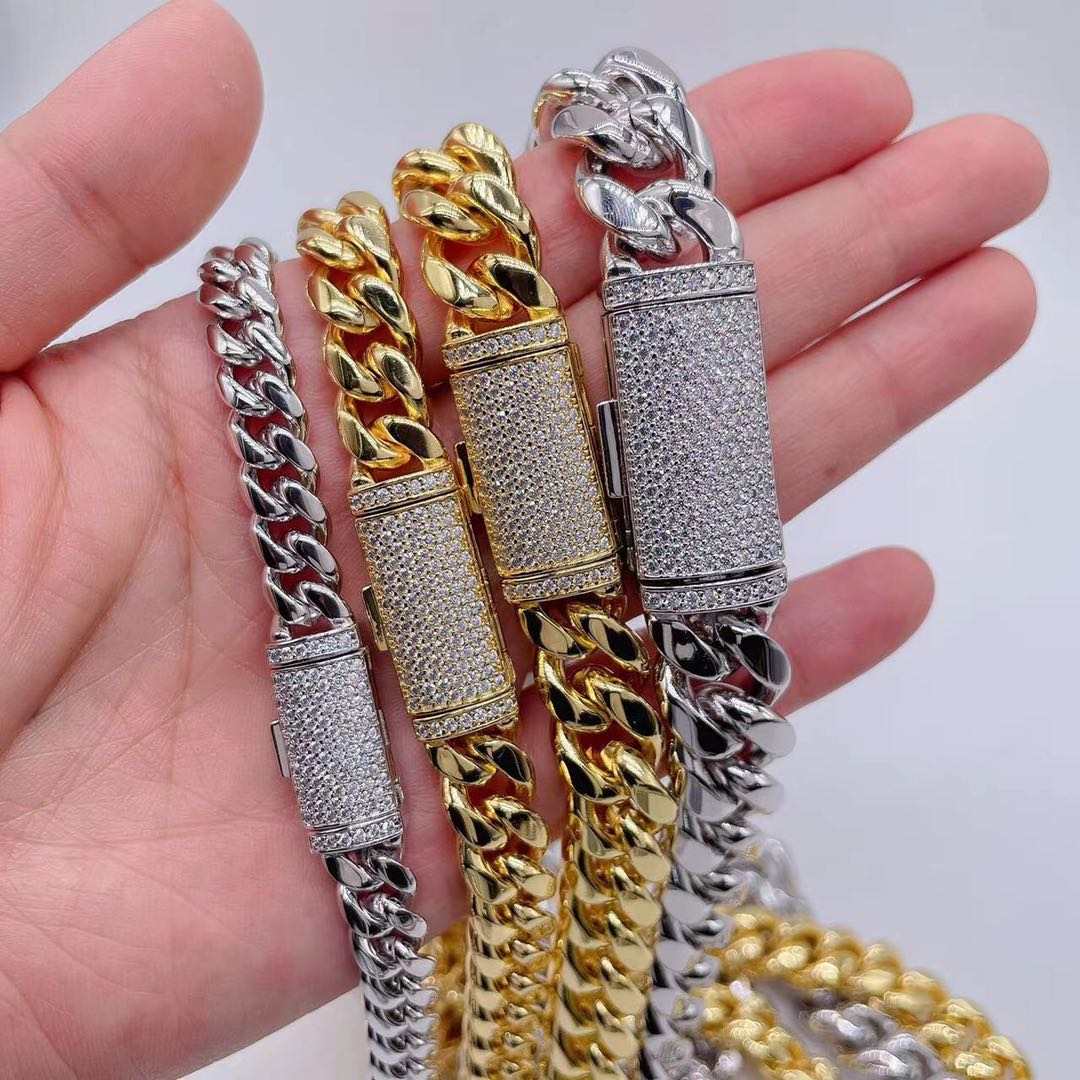 VVS Jewelry hip hop jewelry 925 Sterling Silver 8MM VVS Moissanite Miami Cuban Bracelet