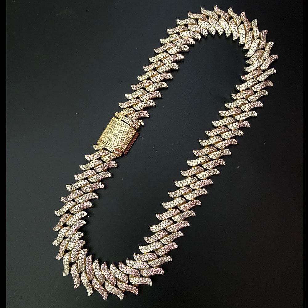 VVS Jewelry hip hop jewelry Cuban 16mm Spiked Cuban Chain