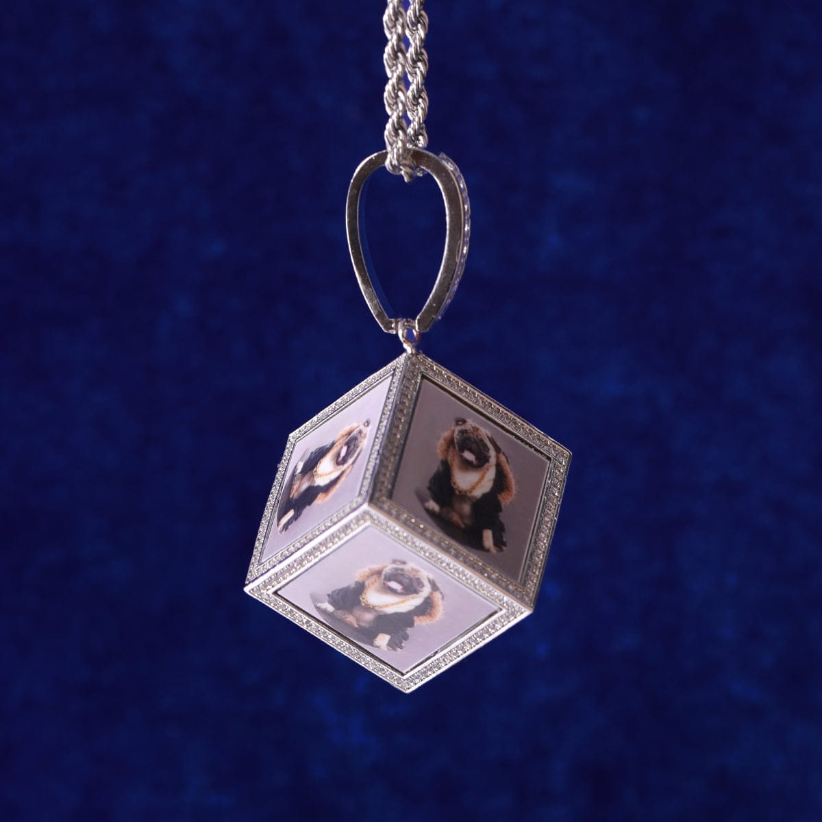 VVS Jewelry hip hop jewelry Custom Iced Out 3D Dice Photo Pendant