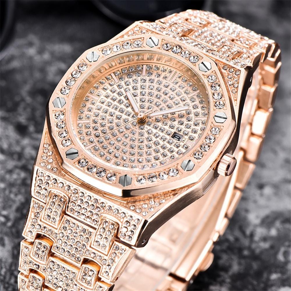 VVS Jewelry hip hop jewelry Iced Bust Down Cali Watch