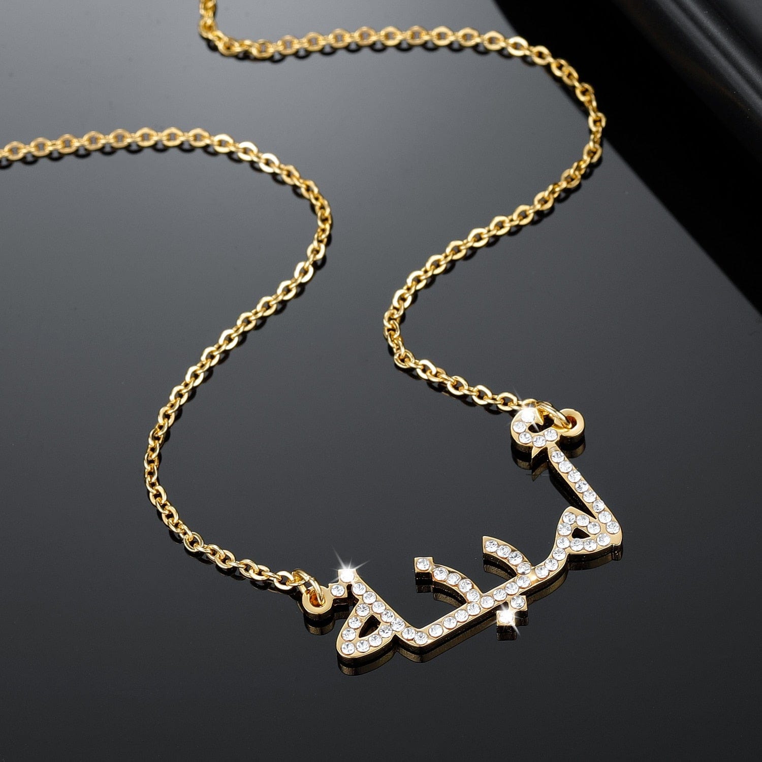 VVS Jewelry hip hop jewelry Islamic Personalized Fully Iced Arab Name Necklace