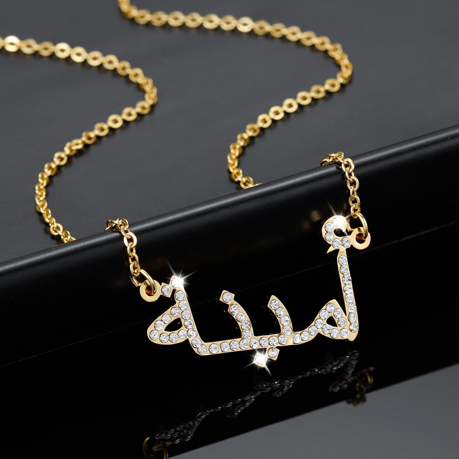 VVS Jewelry hip hop jewelry Islamic Personalized Fully Iced Arab Name Necklace