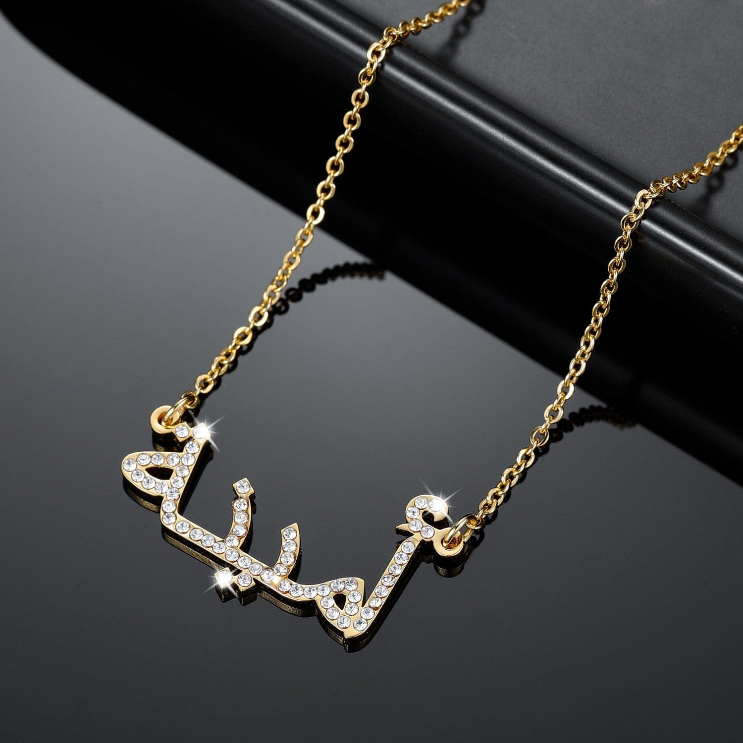 VVS Jewelry hip hop jewelry Islamic Personalized Fully Iced Arab Name Necklace