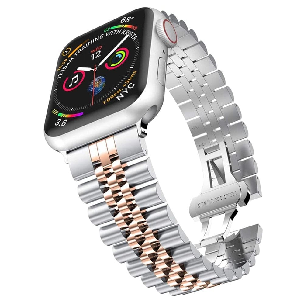 VVS Jewelry hip hop jewelry Two-tone Classic Apple Watch Band