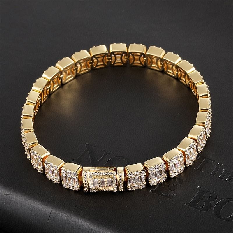 VVS Jewelry hip hop jewelry VVS Jewelry 9MM Baguette Tennis Chain + FREE bracelet