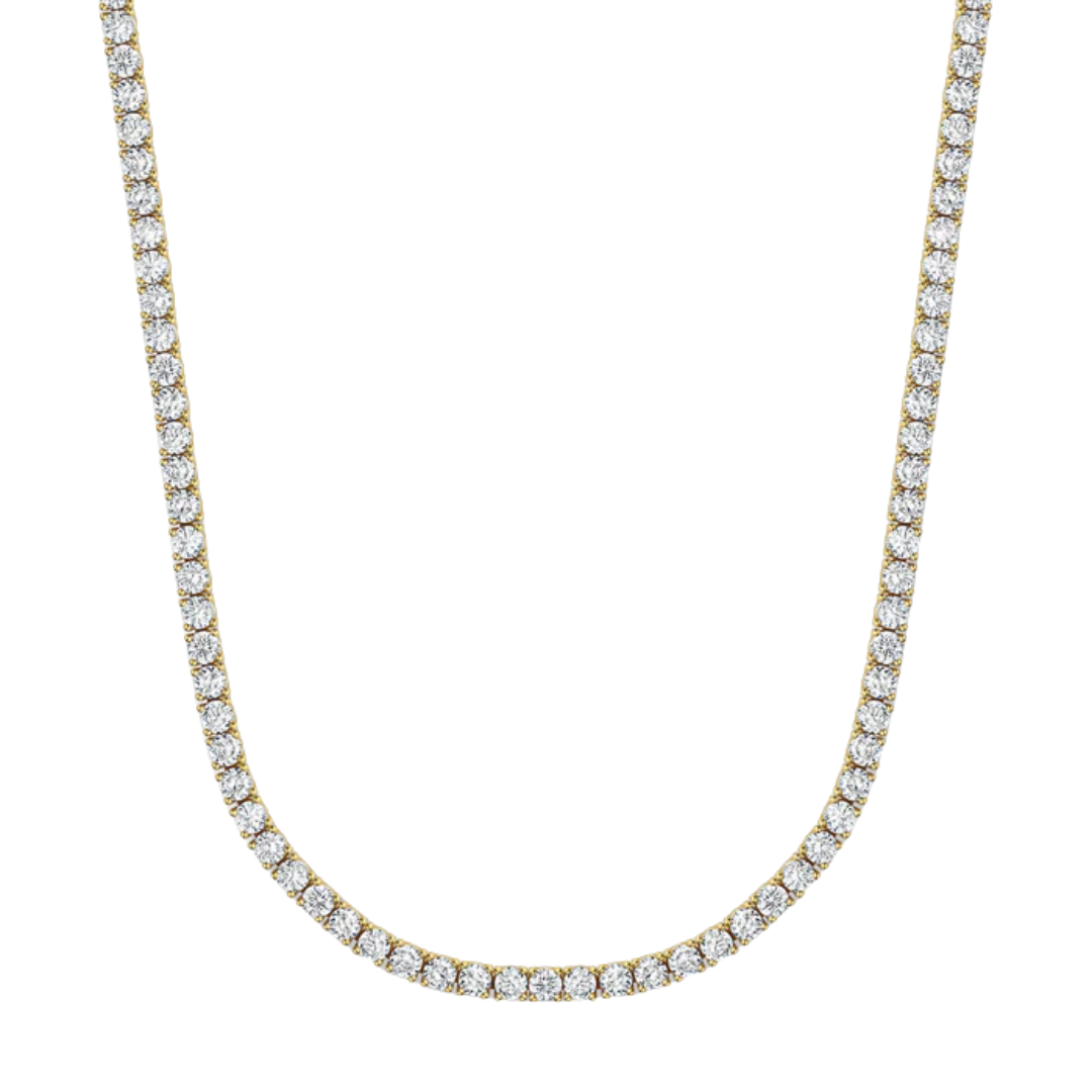 18K Gold 3mm Tennis Chain