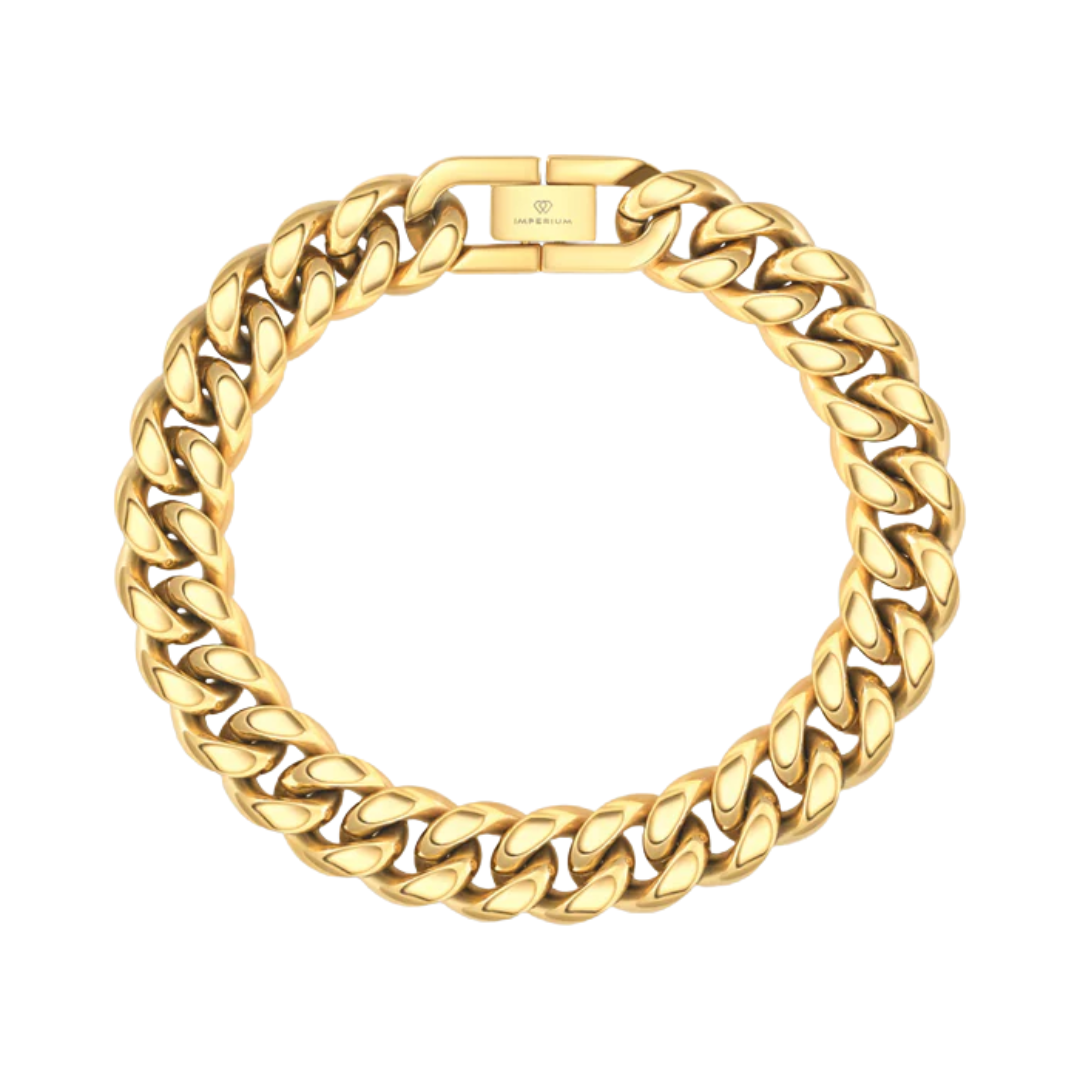 12mm Gold Cuban Link Bracelet