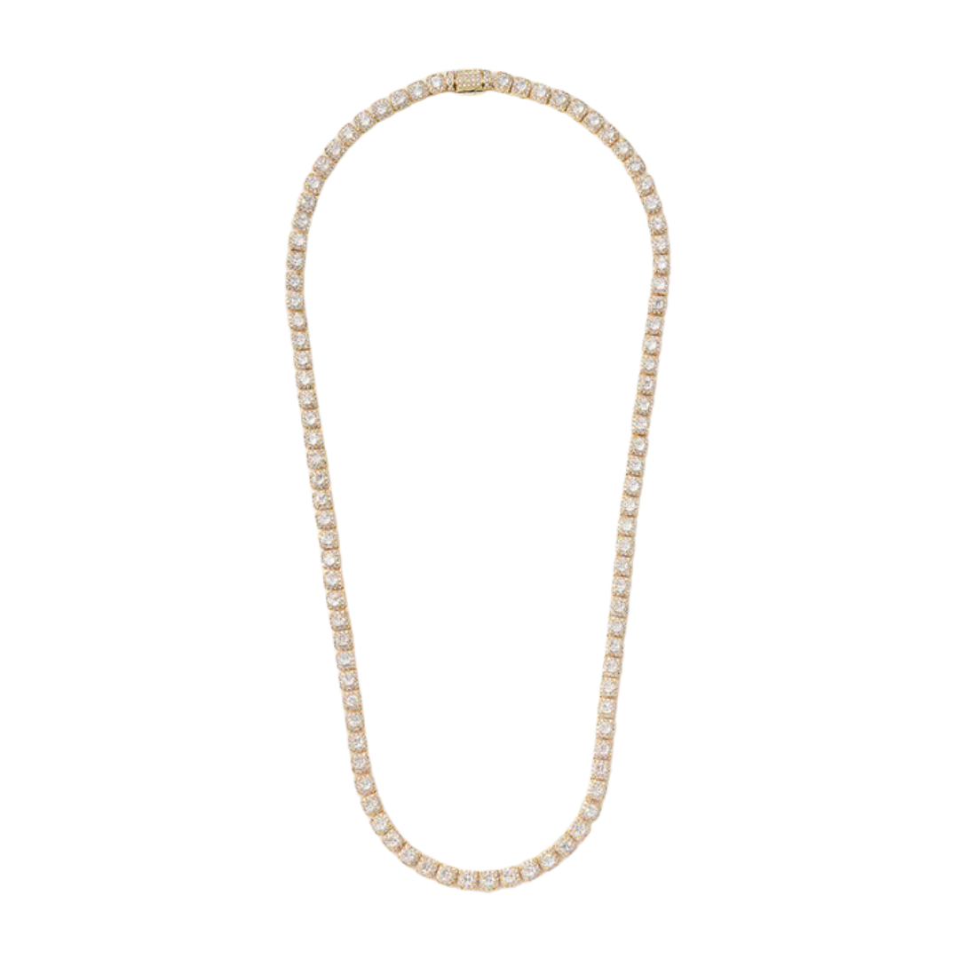 Micro Clustered Tennis Chain (Gold) - 5mm