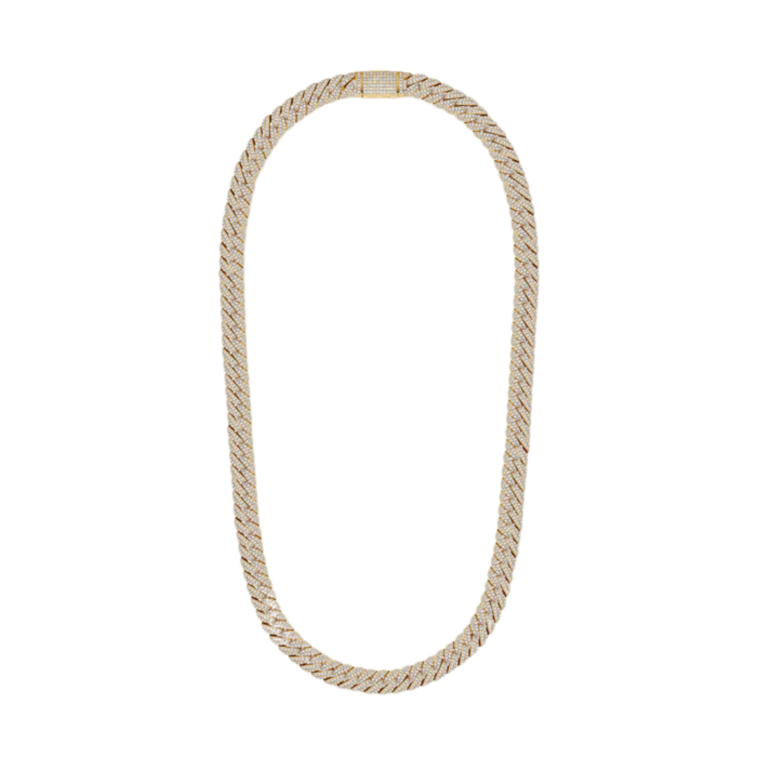 VVS 10mm Gold Iced Cuban Link Chain