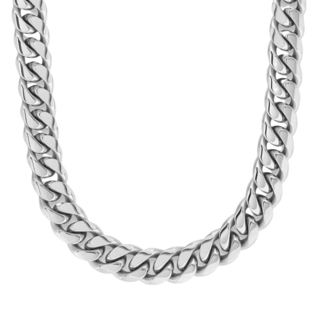 Cuban Link Chain (Silver) - 12mm