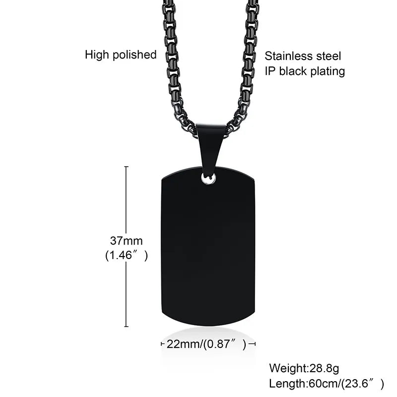 Dog Tag Container Urn Necklace
