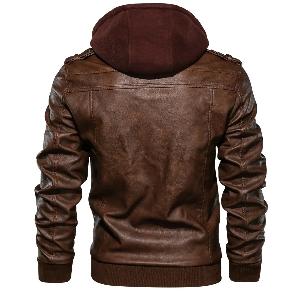 VVS Salvatore Hooded Leather Jacket