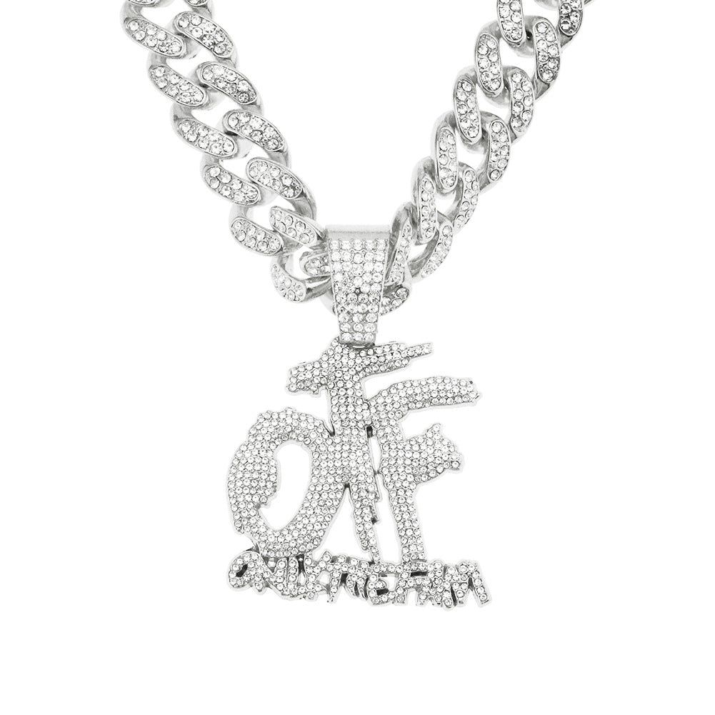 VVS Jewelry Lil Durk OTF "Solo la familia" Réplica de Cadena Cubana