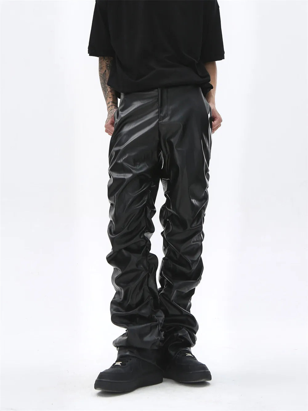 VVS Leather Stacked Pants