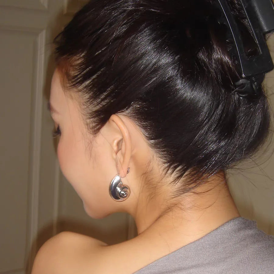 Vintage Meer &amp; Muschel Anlaufbeständige große Ohrringe