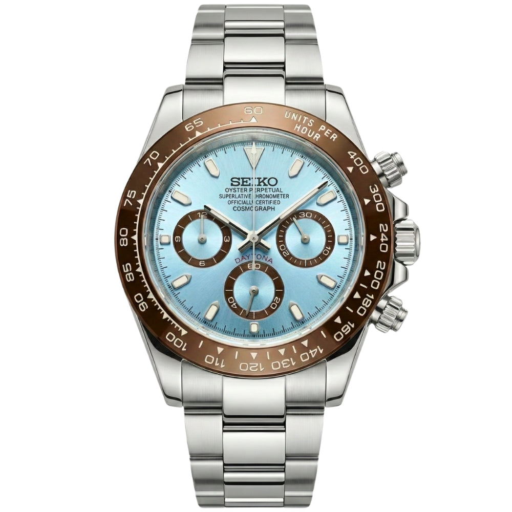 Seiko Mod Daytona | Brown Ice Blue