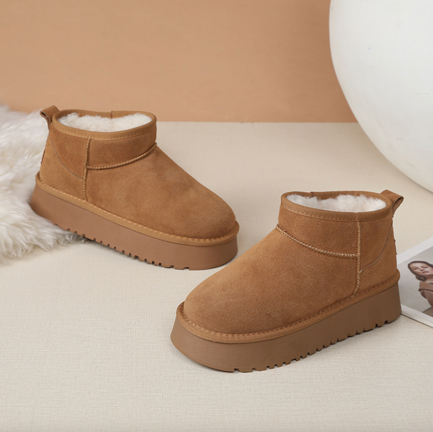 VVS Classic Winter Boots – Genuine Suede Leather, Wool Lined Snow Boots