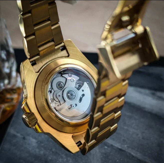 Seiknaut Submariner | Gold Blue