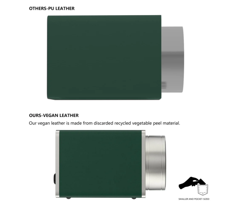 Watch Winder Single Box – Quiet Mabuchi Motor, Stackable Vegan Leather Case for Travel – Hulk Green