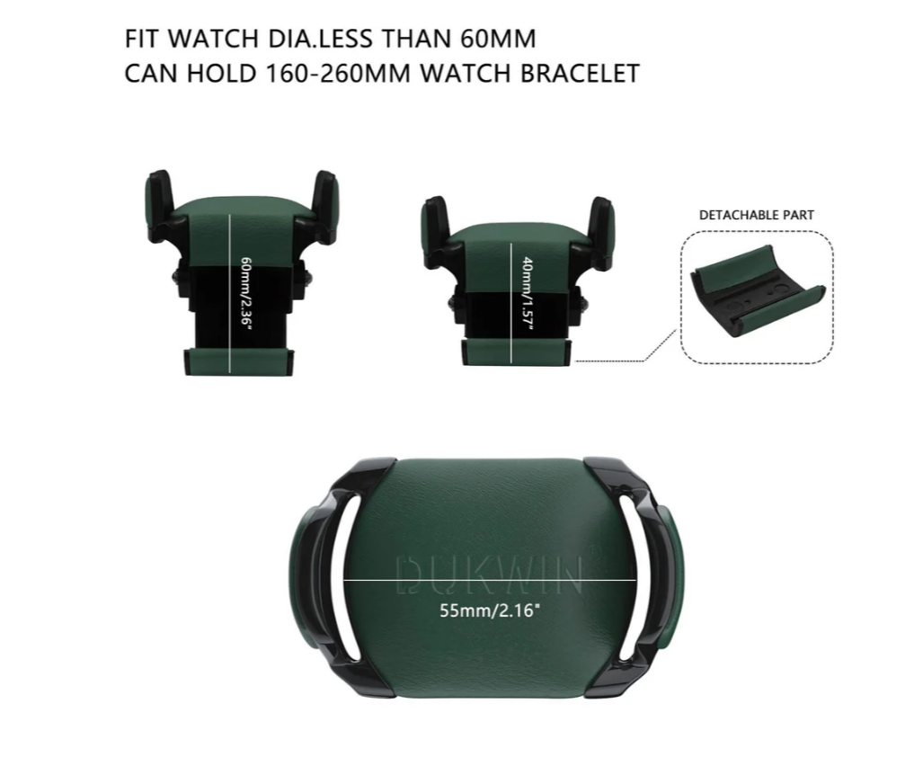 Watch Winder Single Box – Quiet Mabuchi Motor, Stackable Vegan Leather Case for Travel – Hulk Green