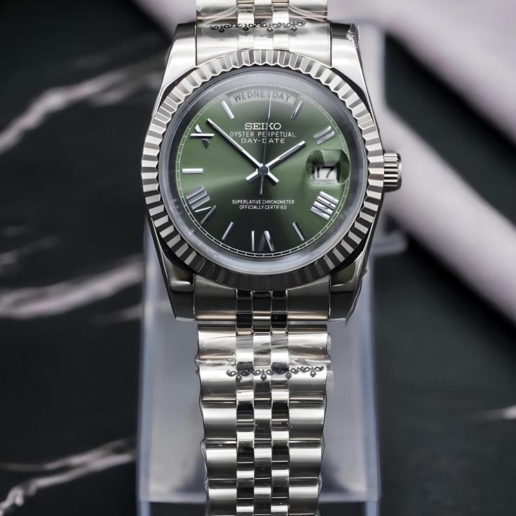 Seiko Mod Datejust | Olivgrün