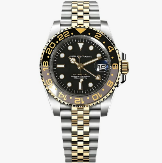 Seiko Mod Watch | GMT Oyster Silver & Gold