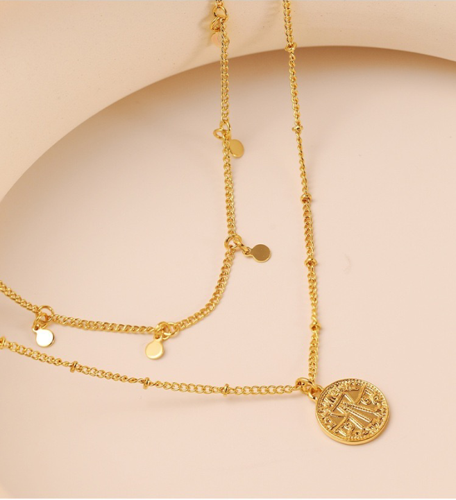 Arabisch bedruckte mehrschichtige Perlenkette mit Anhänger