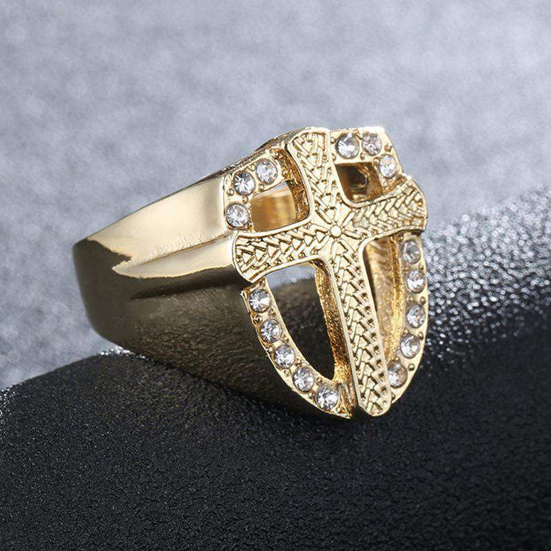 Hip Hop Fresh Jewelry hip hop jewelry Bless Up Gold Cross Ring