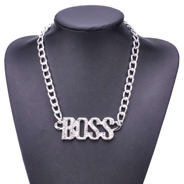 Hip Hop Fresh Jewelry hip hop jewelry Silver Plated Boss Cuban Link Necklace