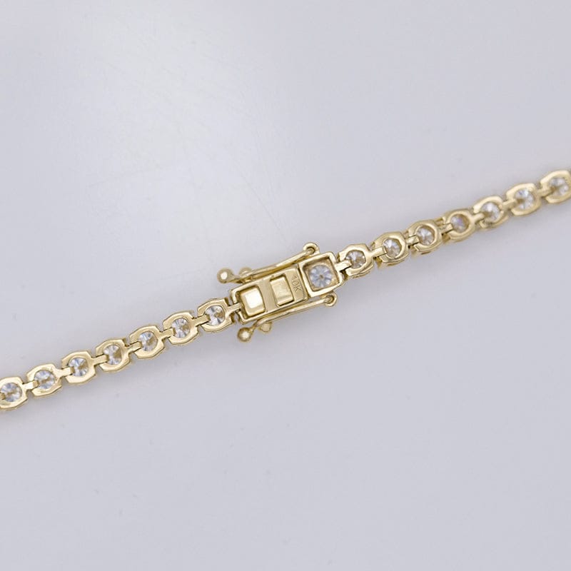 VVS Jewelry hip hop jewelry 14K Gold / 18" VVS Jewelry Solid Gold VVS Moissanite Tennis Chain