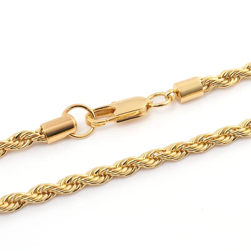 VVS Jewelry hip hop jewelry 18K Solid Gold 1.45mm Rope Chain