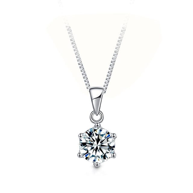 VVS Jewelry hip hop jewelry 1ct Box-Chain 925 Sterling Silver 1ct/2ct/3ct VVS1 Moissanite Diamond Necklace