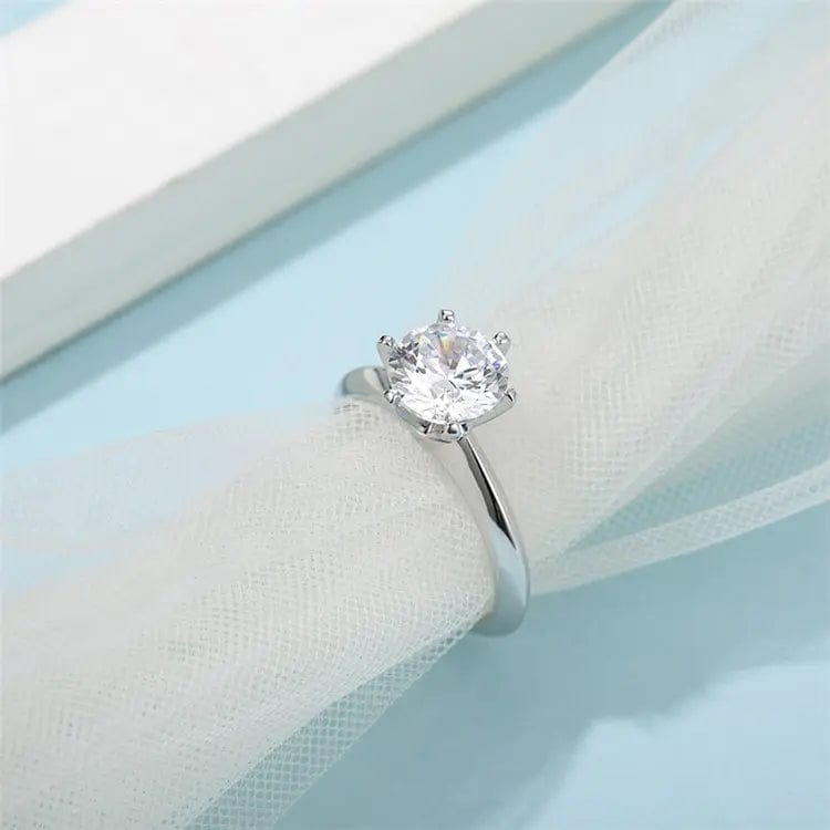 VVS Jewelry hip hop jewelry 2CT Classic 8mm S925 Hexagon Moissanite Engagement Ring