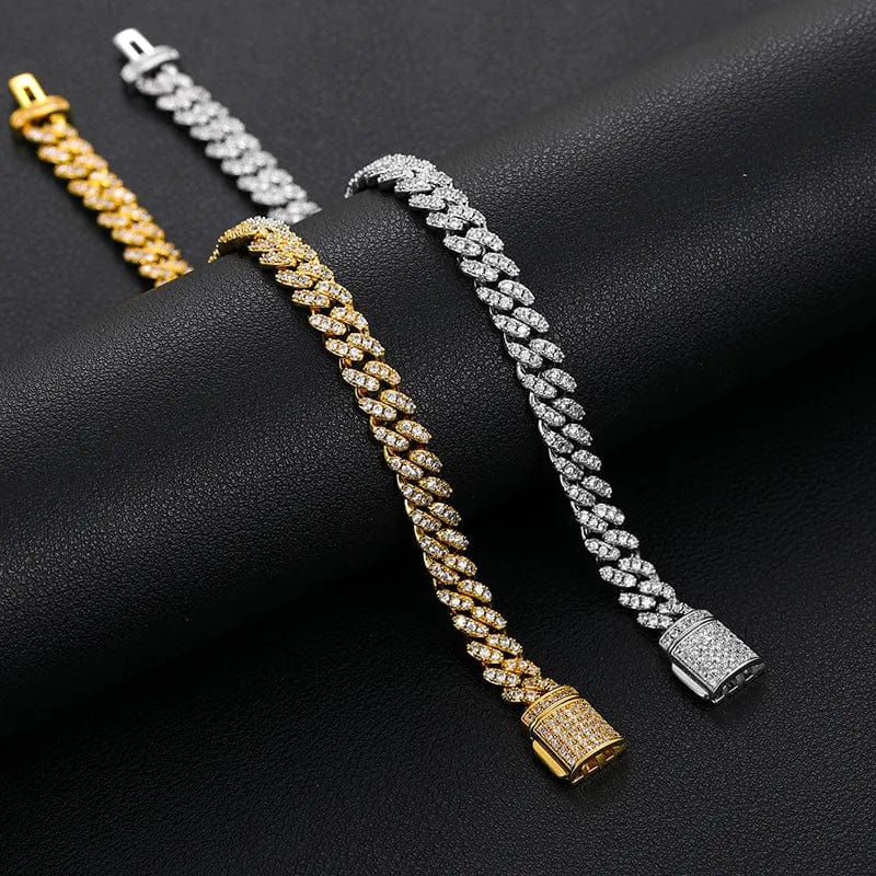 VVS Jewelry hip hop jewelry 6.6mm VVS D Color Moissanite Iced out Cuban Link Bracelet