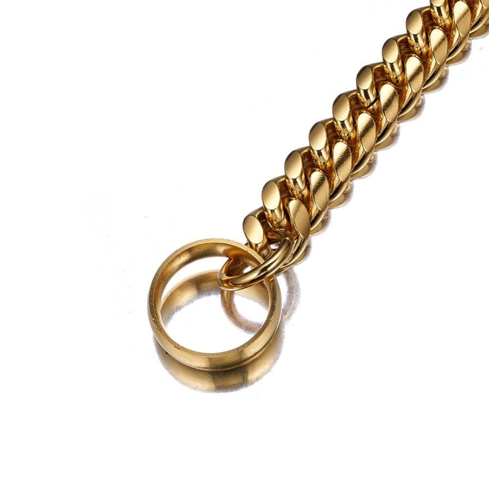 VVS Jewelry hip hop jewelry Adjustable Gold Cuban Link Dog Collar