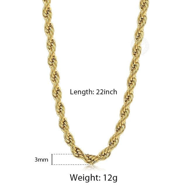 VVS Jewelry hip hop jewelry chain Stainless Steel Rope Chain