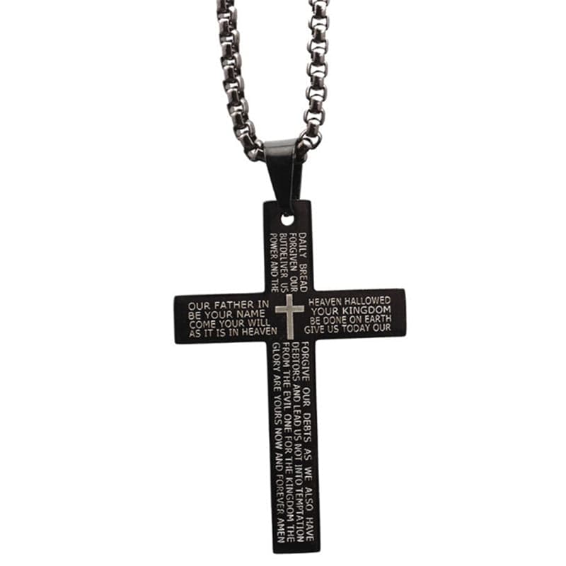 VVS Jewelry hip hop jewelry Christian Black Christian Cross Pendant Necklace