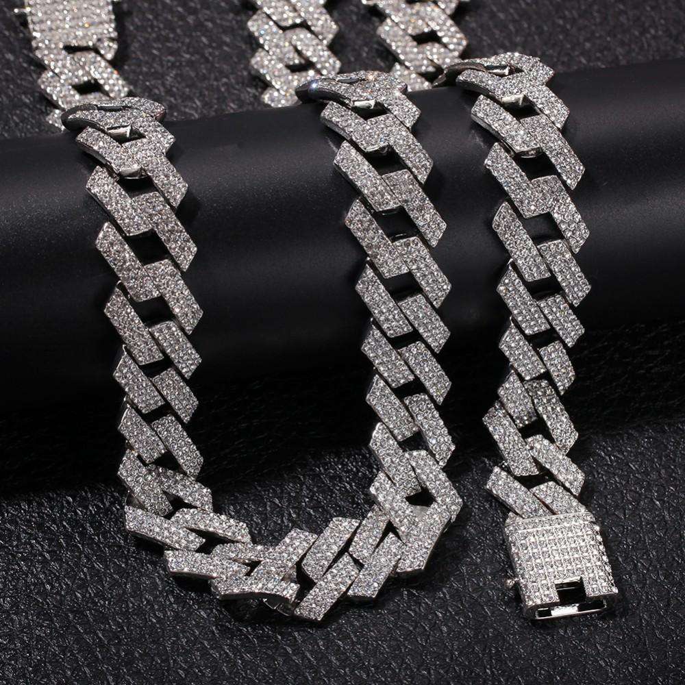 VVS Jewelry hip hop jewelry Cuban Extra Thicc 20mm Miami Prong Cuban Chain & FREE Bracelet
